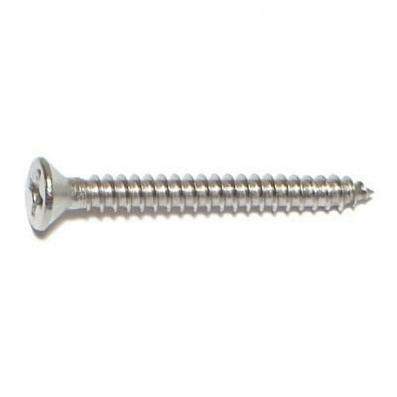 #6 x 1-1/4" 18-8 Stainless Steel Phillips Flat Head Sheet Metal Screws SMSFSS-151