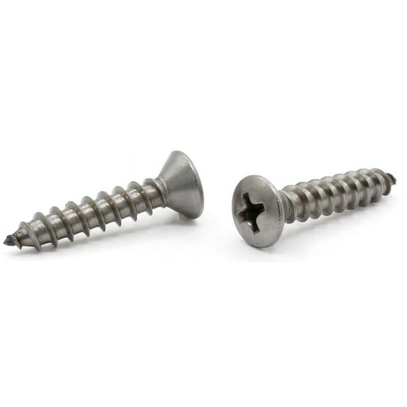 #6 x 1 1/4" Type A Self-Tapping Screws / Phillips / Oval Head / Steel / Zinc - 8000 Piece Carton