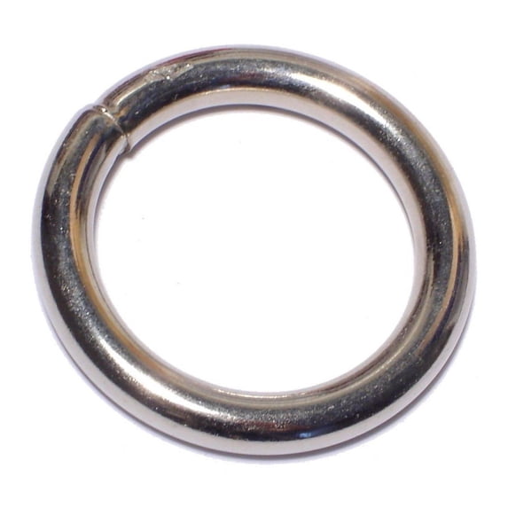 #6 x 1-1/4" Zinc Plated Steel Welded Rings WRS-032 (8 pcs.)