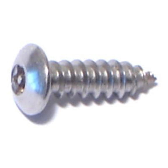 #6 x 1/2" 18-8 Stainless Security Button Sheet Metal Screws SMSBSS-039 (25 pcs.)