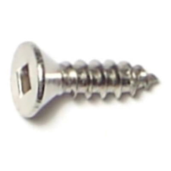 #6 x 1/2" 18-8 Stainless Square Flat Sheet Metal Screws SMSFSS-298 (50 pcs.)