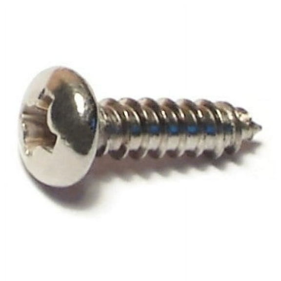 #6 x 1/2" 18-8 Stainless Steel Phillips Pan Head Sheet Metal Screws SMSPSS-259