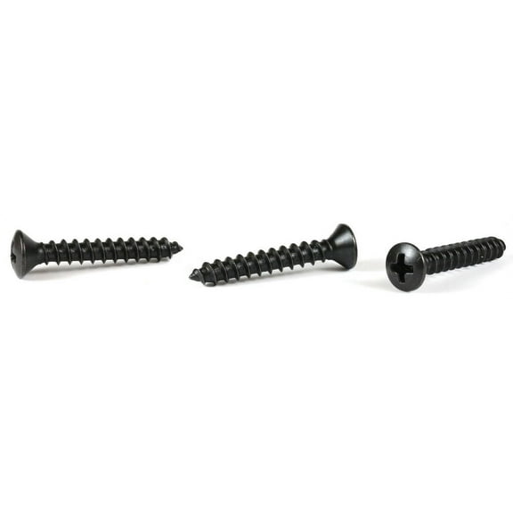 #6 x 1/2" Type A Self-Tapping Screws / Phillips / Oval Head / Steel / Black Oxide - 10000 Piece Carton