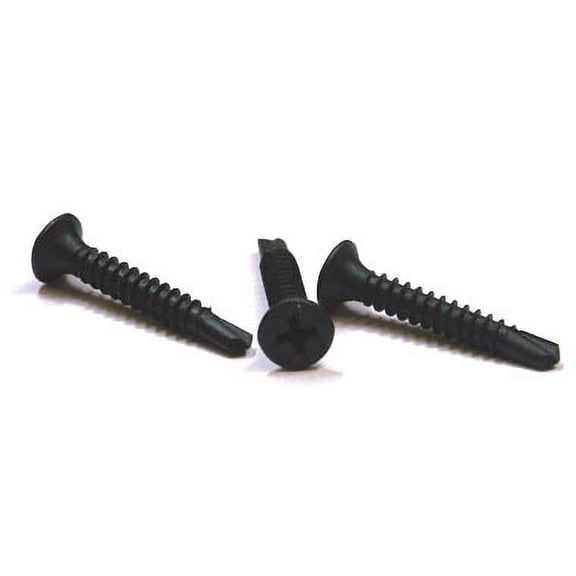 #6 x 1 5/8" Self-Drilling Drywall Screws / Phillips / Bugle Head / Steel / Black Phos - 5000 Piece Carton