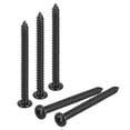 thumbnail image 1 of #6 x 1-9/16" Phillips Pan Head Self-tapping Screw, 50pcs - 304 Stainless Steel Round Head Wood Screw (Black), 1 of 6