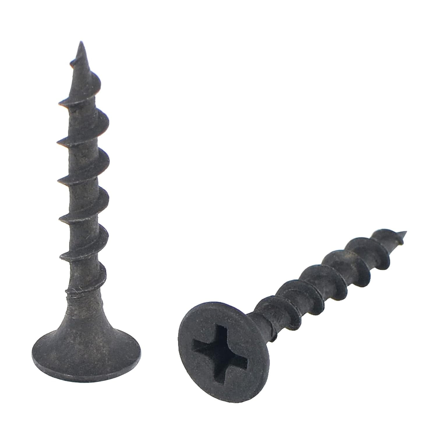 6 x 1" Drywall Screws 100pcs Black Phosphate Coated Flat Bugle Head