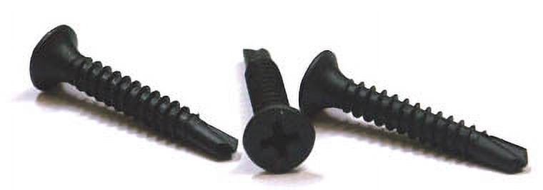 #6 x 1" Self-Drilling Drywall Screws / Phillips / Bugle Head / Steel / Black Phos - 10000 Piece Carton