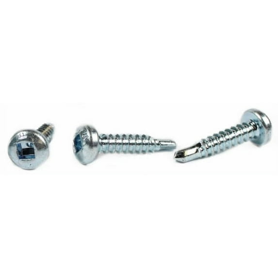 #6 x 1" Self-Drilling Screws / Square / Pan Head / 410 Stainless Steel - 2500 Piece Carton