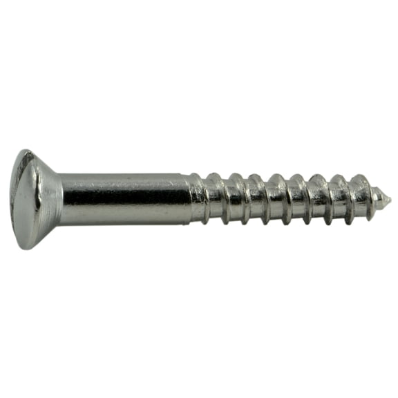#6 x 1" Steel Slotted Oval Head Wood Screws
