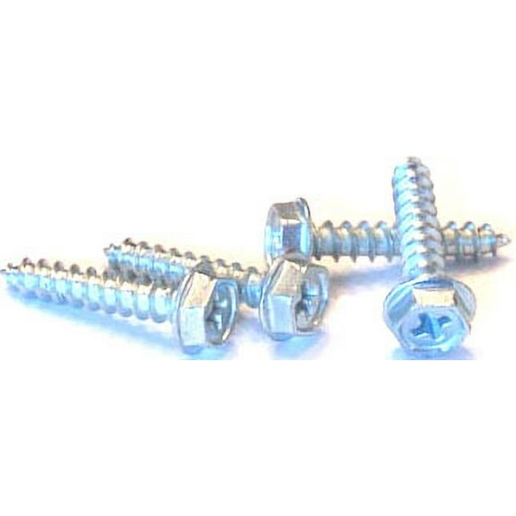#6 x 1" Type A Self-Tapping Screws / Phillips / Hex Washer Head / 18-8 Stainless Steel - 5000 Piece Carton