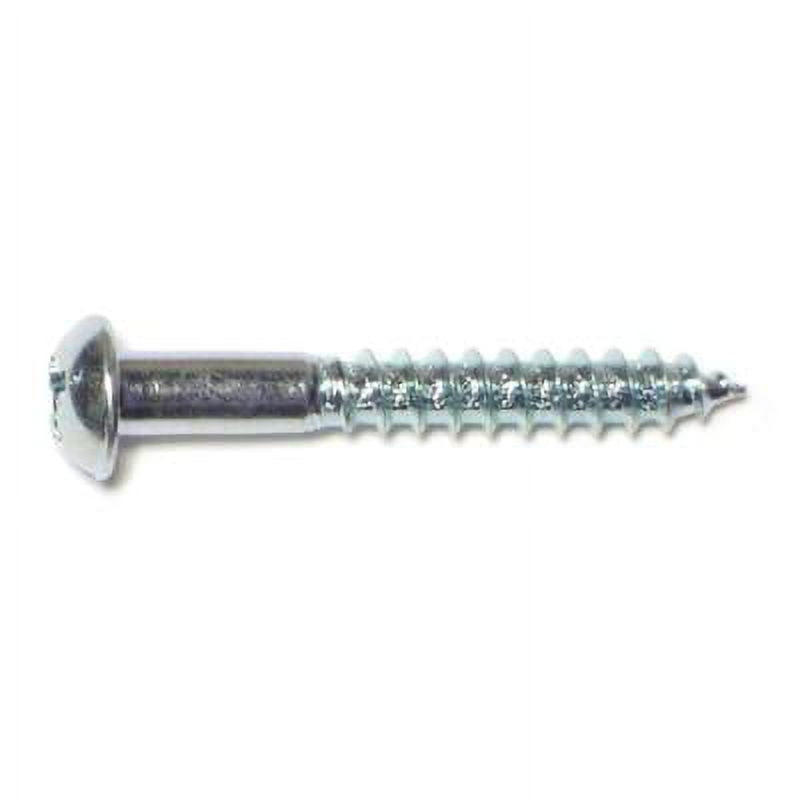 #6 x 1" Zinc Plated Steel Phillips Round Head Wood Screws WSRS-110 (72 pcs.)