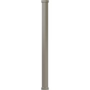 6" x 10' Endura-Aluminum Craftsman Style Column, Square Shaft (Load-Bearing 20,000 lbs), Non-Tapered, Wicker Finish w/ Capital & Base