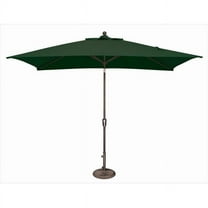 6 x 10 ft. Rectangle Push Button Tilt Market Umbrella  Forest Green