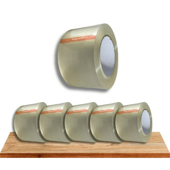 6 x 110 Yards Rolls Clear Packing Tape 3 inch - 110 Yards- 2 Mil Standard - Heavy Duty Order Quantity: 6