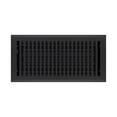 thumbnail image 1 of 6" x 12" Flat Black Contemporary Style Floor Register - Decorative Vent Cover, 1 of 5