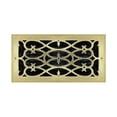 thumbnail image 1 of 6" x 12" Polished Brass Victorian Style Floor Register - Decorative Vent Cover, 1 of 5