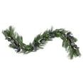 thumbnail image 1 of 6' x 12" White Berries and Plaid Bows Artificial Christmas Garland - Unlit, 1 of 4