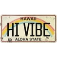 thumbnail image 1 of 6 x 12in Vintage Hawaiian Embossed License Plate - HI VIBE, 1 of 2