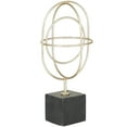 thumbnail image 1 of 6" x 13" Gold Marble Loop Geometric Sculpture with Marble Base, by CosmoLiving by Cosmopolitan, 1 of 8
