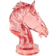thumbnail image 1 of 6" x 13" Pink Resin Tinted Horse Sculpture, by DecMode, 1 of 9