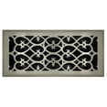 thumbnail image 1 of 6" x 14" Brushed Nickel Victorian Style Floor Register - Decorative Vent Cover, 1 of 5