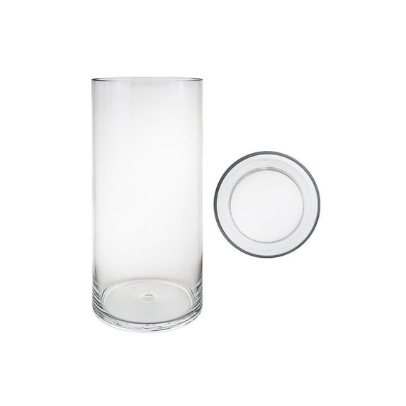 6" x 14" Cylinder Glass Vase - 1 Piece, Clear Durable and Versatile