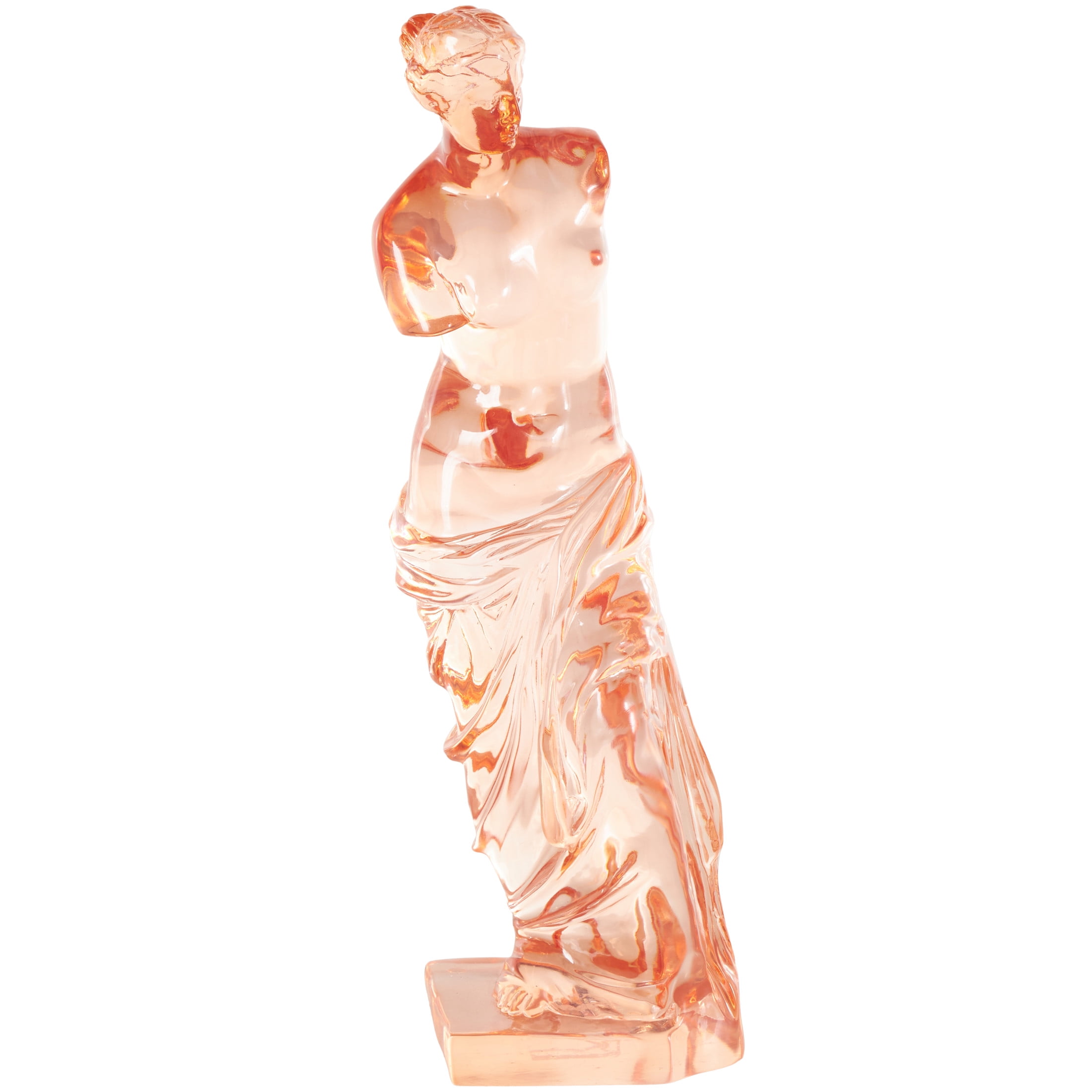 6" x 18" Orange Resin Tinted Woman Sculpture, by DecMode