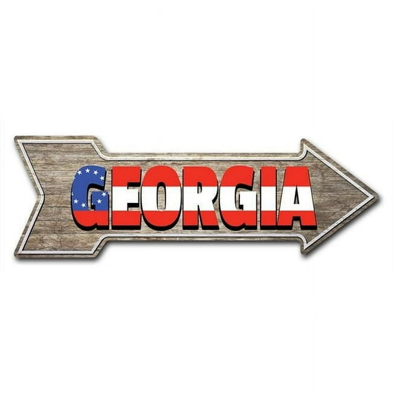 6 x 18 in. Indoor & Outdoor Decor Direction Sticker Vinyl Wall Decals - Georgia - 24 in.