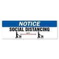 thumbnail image 1 of 6 x 18 in. Non-Slip Floor Graphic Coronavirus Vinyl Decal - Social Distance 6 ft. Rectangle, 1 of 1