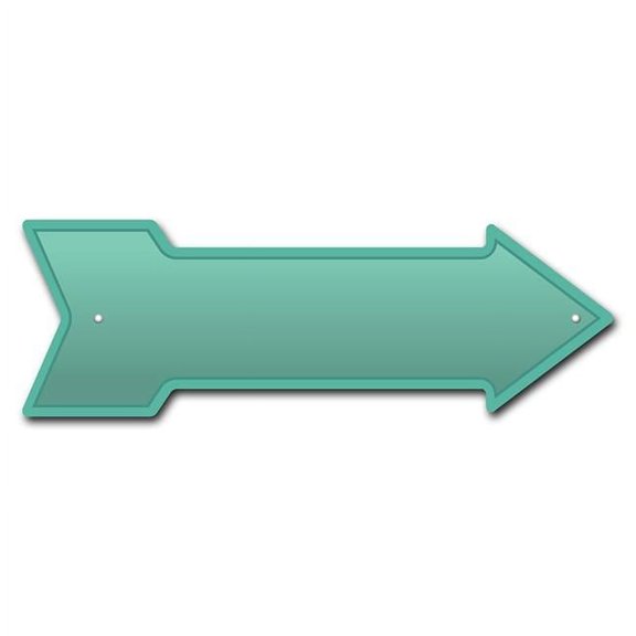 6 x 18 in. Wide Mint Arrow Sign