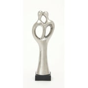6 x 19 Silver Porcelain Family Sculpture, by DecMode