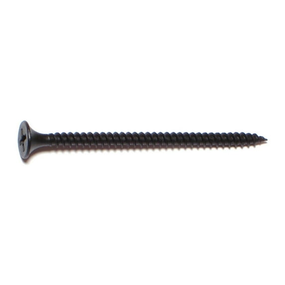 #6 x 2-1/4" Black Phosphate Steel Fine Thread Phillips Bugle Head Drywall Screws DWSCR-125