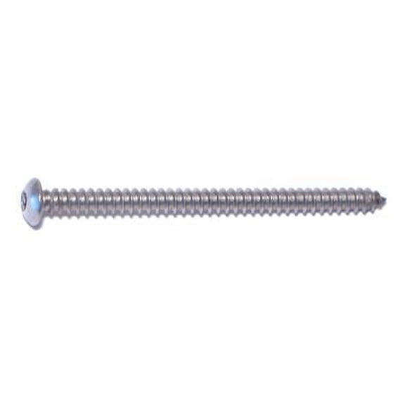 #6 x 2" 18-8 Stainless Security Button Sheet Metal Screws SMSBSS-051 (10 pcs.)