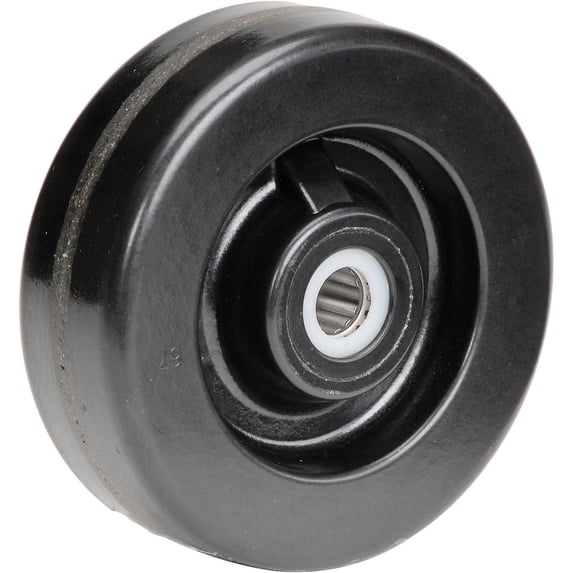 6" x 2" Molded Plastic Wheel, 3/4" Axle, 1/Pk