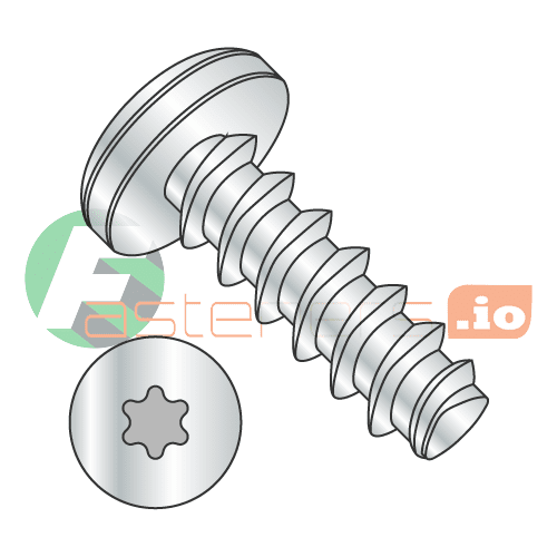#6 x 2" Thread Forming Screws 48-2 Trilobe / Six-Lobe (Torx) / Pan Head / Steel / Zinc (Quantity: 3,000 pcs)