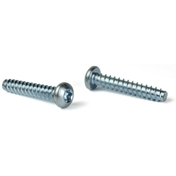 #6 x 2" Thread Forming Screws for Plastics (48-2) / Six-Lobe (Torx) / Pan Head / Steel / Zinc - 3000 Piece Carton