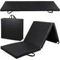 thumbnail image 1 of 6' x 2' Tri-Fold Portable Folding Exercise Gym Mat Extra Thick Foam Gymnastics Mat Aerobics Yoga Martial Arts MMA Stretching Core Workouts w/Carrying Handle, 1 of 9