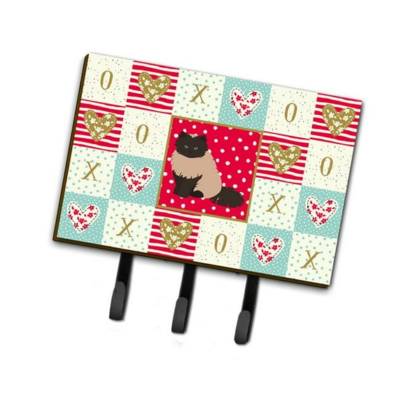 6 x 2 x 9 in. Colorpoint Persian Hymalayan No.2 Cat Love Leash or Key Holder