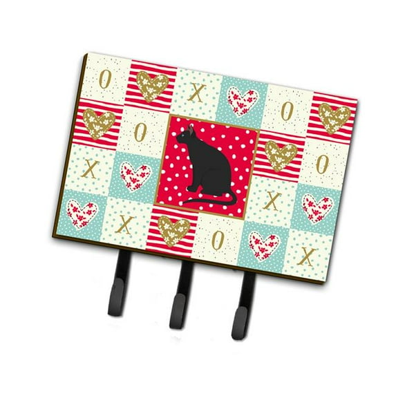 6 x 2 x 9 in. Ojos Azules Cat Love Leash or Key Holder