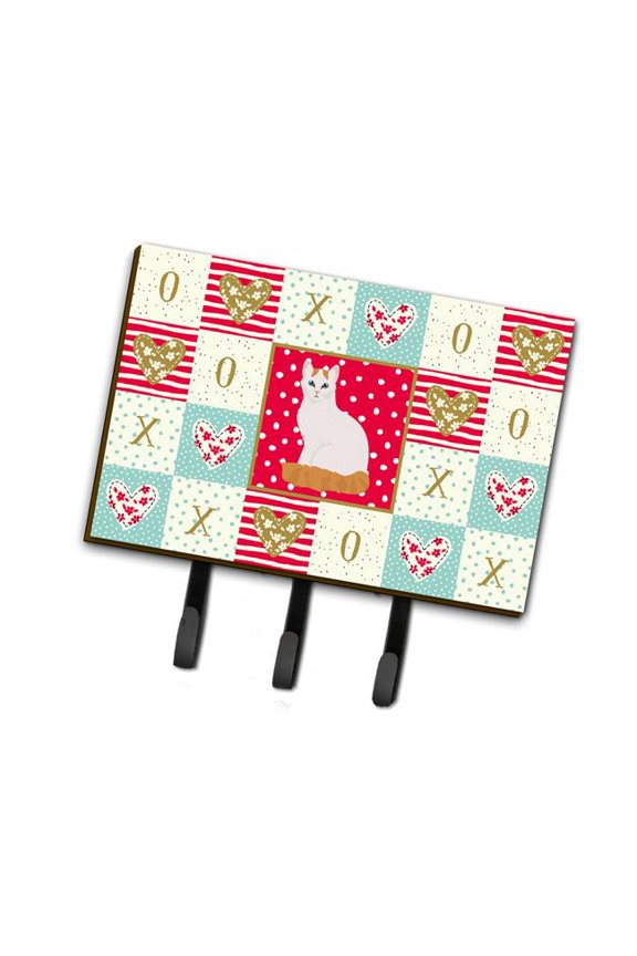 6 x 2 x 9 in. Turkish Van Cat Love Leash or Key Holder