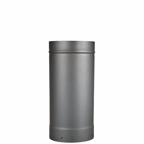 6" x 24" Black Single Wall Stove Pipe