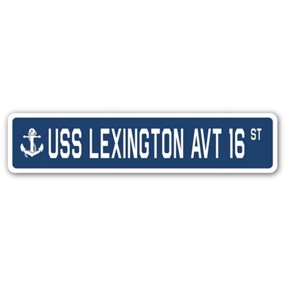 6 x 24 in. A-16 Street Sign - USS Lexington AVT 16