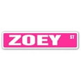 thumbnail image 1 of 6 x 24 in. Childrens Name Room Street Sign - Zoey, 1 of 1