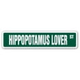 thumbnail image 1 of 6 x 24 in. Hippopotamus Lover Street Sign, 1 of 1