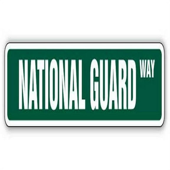 6 x 24 in. Street Sign - National Guard - Air Army Gun Acu Ang