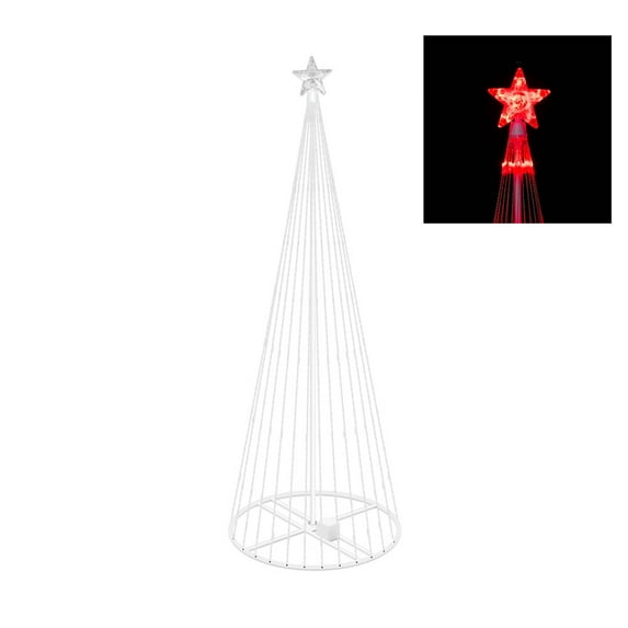 6' x 28" LED 200 Red Light Show Tree