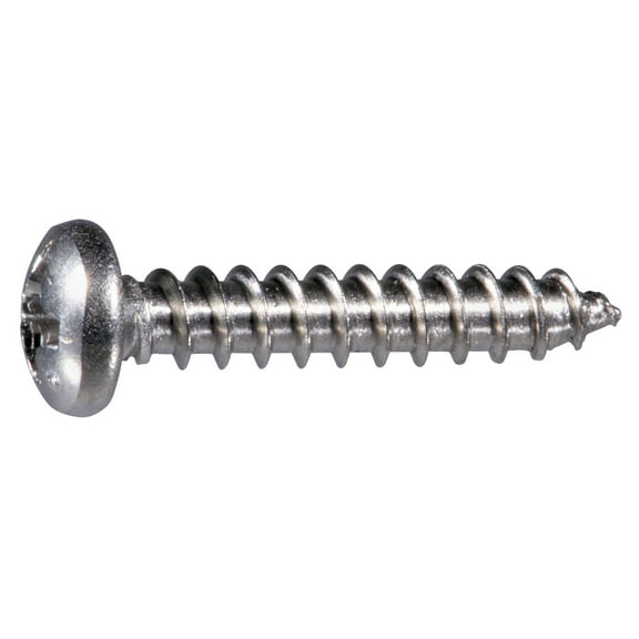 #6 x 3/4" 316 Stainless Steel Phillips Pan Head Sheet Metal Screws (25 pcs.)