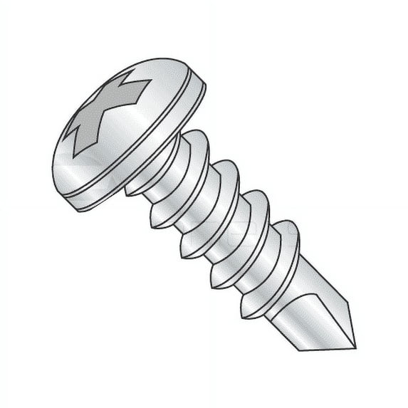 #6 x 3/4" Self-Drilling Screws / Phillips / Pan Head / Steel / Zinc Plating / #2 Point (Quantity: 10000 pcs)
