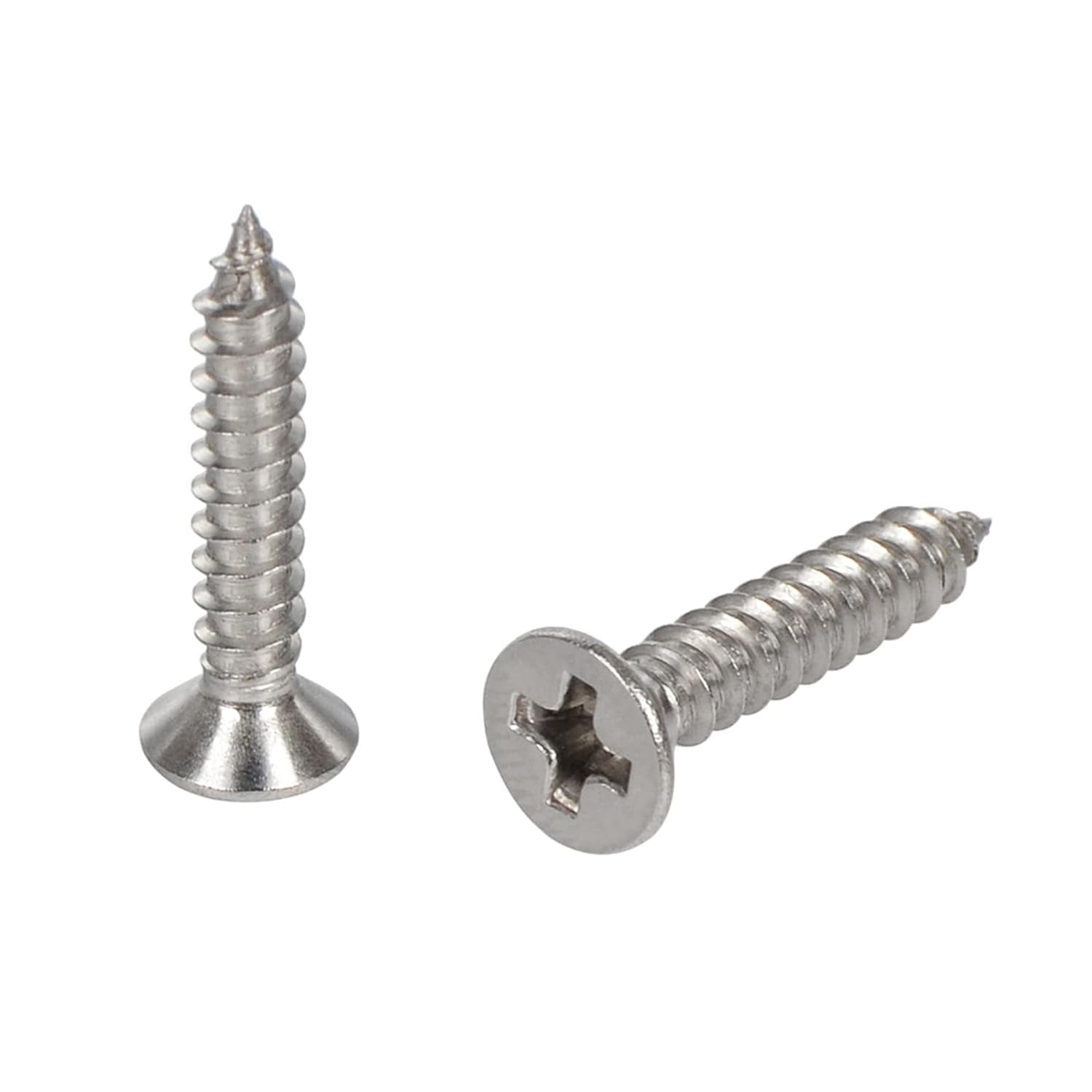 X Stainless Steel Flat Head Phillips Wood Screws