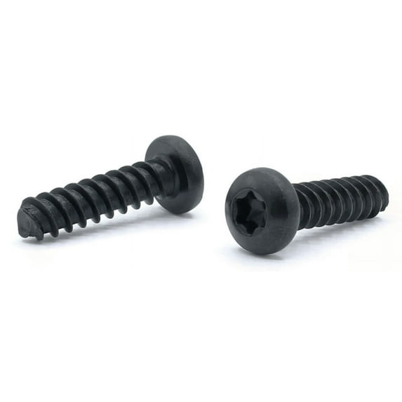 #6 x 3/4" Thread Forming Screws for Plastics (48-2) / Six-Lobe (Torx®) / Pan Head / Steel / Black Zinc - 10000 Piece Carton